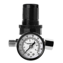 Regulador de pressão de ar de 1/4" com redutor, 12 bar (180 psi), válvula manômetro para pistola de pintura.