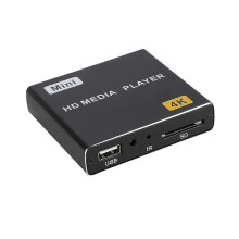 Mini 4K HDD-mediaspeler met 1080p horizontale en verticale resolutie, digitale videospeler met USB-drive/SD-kaartslot en Amerikaanse stekker.