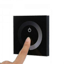 Regolatore di luminosità per luci LED a pannello touch da parete (colore: nero, 12V-24V CC)