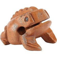 Handgemaakt Thais houten kikkerornament met geluid (A-stijl, 19 cm) 1 stuk