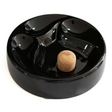 Tubo rotondo nero, accessori per la casa portatili in ceramica alla moda