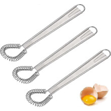 Stainless steel spring connection spiral pastry egg beater kitchen utensils 3 pieces