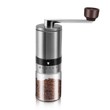 Manual Coffee Grinder - Hand Coffee with Ceramic Burrs 6 Adjustable Settings - Portable Hand Crank