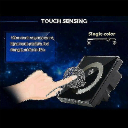 Wall Mounted Touch Panel Led Lights Dimmer Controller (color: Black, Dc 12v-24v) 2