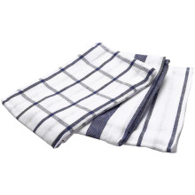 3Piece Blue White Plaid Striped Tea Towel Kitchen Towel Napkin Table Cloth Cotton