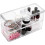Acrylic Clear Cosmetic Organizer Double Layer Cotton Swab Container (6 Compartments) 1