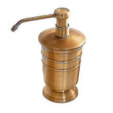 Conjunto de acessórios para banheiro com porta-escova de dentes e copo para bancada, saboneteira e lata organizadora, em bronze antigo.