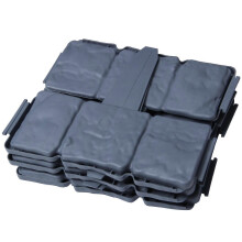 12Pc Grey Garden Fence Edging Cobbled Stone Effect Plastic Lawn Edging Plant Border Decorations Flo