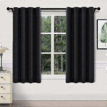Thermal Blackout Curtains compatible with Bedroom and Living Room, Set of 2 Eyelet curtains, Soundproof, Energy Saving