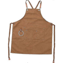 Work Apron Canvas Aprons compatible with Women Universal Gifts compatible with Adults Shop Aprons compatible with Men Work Tool ApronLight Brown