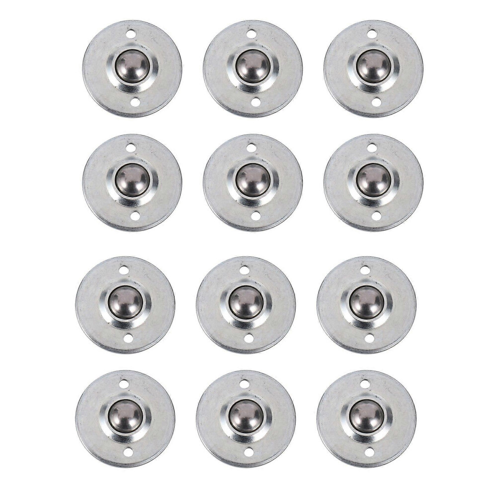12Pcs -16B 5/8-Inch Bearing Steel Roller Ball Flange Conveyor Transfer Unit 3718470988540
