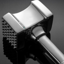 Professioneller Fleischklopfer, Fleischhammer aus Edelstahl, doppelseitig, Steak 2025