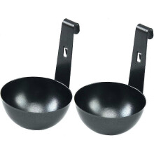 Poached Egg Cups 2pcs Egg Boiler Microwave Cookware Egg Steamer Black Stainless Steel Poached Egg