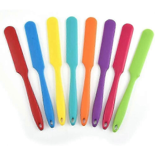 Set Of 8 Mini Non-stick Silicone Spatulas compatible with Kitchen Multicolor
