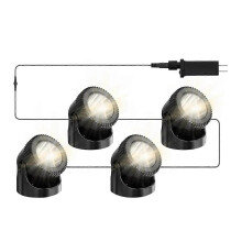 Luci subacquee per laghetto con timer, luci a LED sommergibili per fontana, luce bianca calda 3200K, impermeabili
