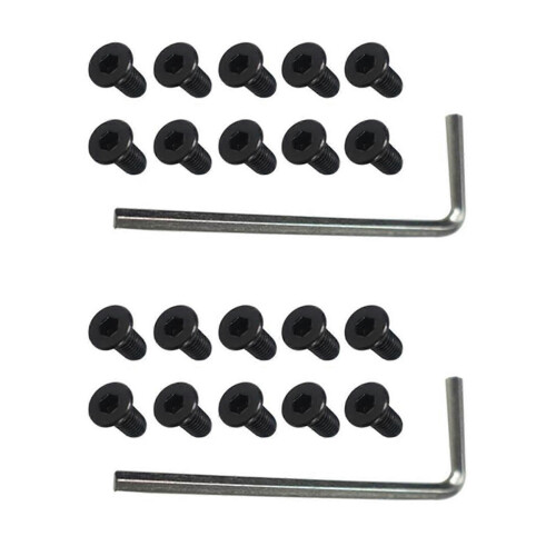 Kit com 20 parafusos sextavados para guidão dianteiro de scooter, compatíveis com M365.