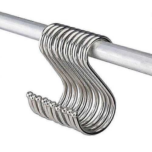 10pcs Stainless Steel S-shape Hook Kitchen Bedroom Multi-function Railing S Hanger Hook Clasp Holder Hooks
