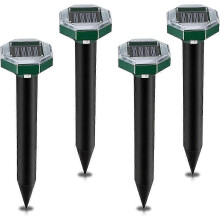 4Pcs Pet Safe Mole Repellent Solar Powered compatible with Lawn Garden Yard, Waterproof Outdoor Ultrasonic Snake Repellent