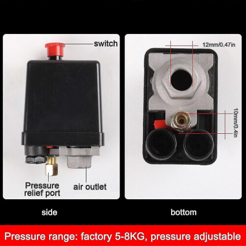 Interruptor de pressão para compressor de ar compatível com válvula reguladora de pressão de 90-120 psi - scntcv 2