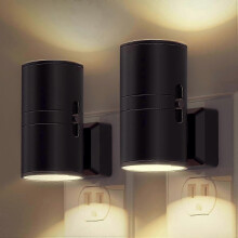 2 Pack-LED Night Light Plug in, Modern Night Lights Plug into Wall, Dusk to Dawn Sensor, Soft White 3000K, 0-100LM Adjustable Brightness, Di