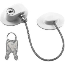 Fridge Locks With 2pcs Keys Adhesive Refrigerator Door Locks Child Proof Fridge Locks compatible with Cabinet Cupboard Drawer Kitchen