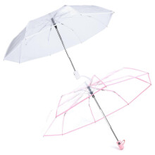 Lot de 2 parapluies automatiques transparents pour femmes et hommes, pliables et compacts, conçus pour la pluie et le vent.