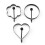 Omelettform aus Edelstahl, Eierring, Omelettform, Eierring mit Griff (Farbe 1) 4