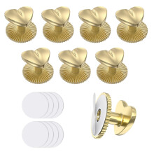 8 Pack Self Adhesive Cabinet Knobs Gold Heart Shaped Zinc Alloy Drawer Handles No Drill Furniture Upgrade