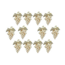 12 Pcs Pearl Napkin Rings Gold Grape Shape Napkin Buckle Holder Napkin Holders Wedding Party Table