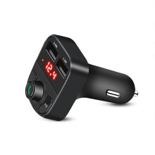 Kabelloses Bluetooth-Auto-Kit mit Handy-Ladegerät, LCD-MP3-Player, Freisprecheinrichtung, FM-Transmitter und zwei USB-Ladegeräten