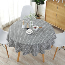 Nordic Style Tablecloth, Round Table And Round Tablecloth, Dustproof Cotton And Linen Tablecloth, Holiday Dinner Decoration
