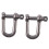 2X M6X38mm Ίσιο D-Shackle, Κοντό, Ανοξείδωτο Ατσάλι AISI 316 1
