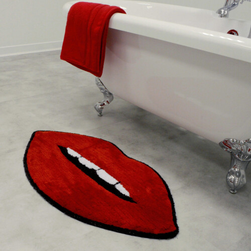 Lips Shaped Bath Mat---