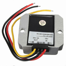 Conversor/Regulador de Energia Automotiva DC-DC 12V Step Up para 24V 3A 72W