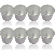 Conjunto de 8 potes de alumínio para pudim.