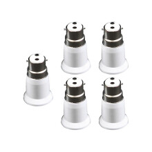 5Pcs B22 to E27 Light Socket Adapter Durable ,Lighting Accessories, Bayonet to Screw Fixture compatible with Light Lamp Bulb
