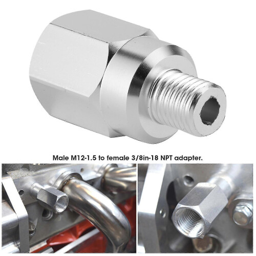 M12 1.5 To 3/8 Npt Engine Coolingwater Temperature Sensor Adapter compatible with Ls Ls1 Lsx 1