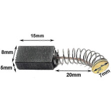 12 pcs carbon brushes compatible with electric motors spare part repair 15mm x 8mm x 5mm