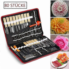 80PCS Portable Paring Knife Tool Set compatible with Vegetable Fruit Food Sculpture Engraving Carving Wood Kitchen