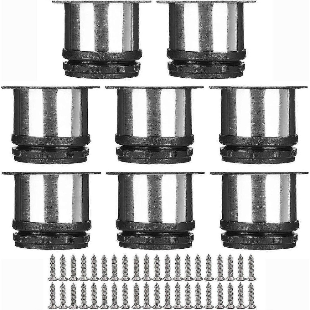 Set Of 8 Furniture Legs, Adjustable Kitchen Leg 50Mm/Height 50Mm Round Metal Stainless Steel Sofa Leg Table Feet 3405874240656
