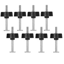 Set van 8 T-bouten en -moeren, inclusief T-schroef en kunststof knop - Gereedschap voor houtbewerking, geschikt voor gebruik met 1/4 inch en T-rail.