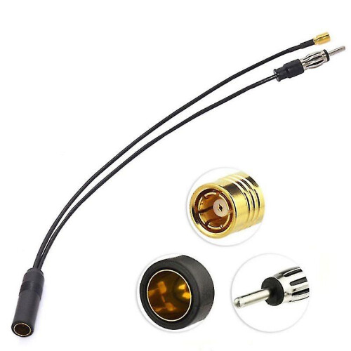 Cabo divisor de antena DIN ativo DAB+FM/AM para veículo