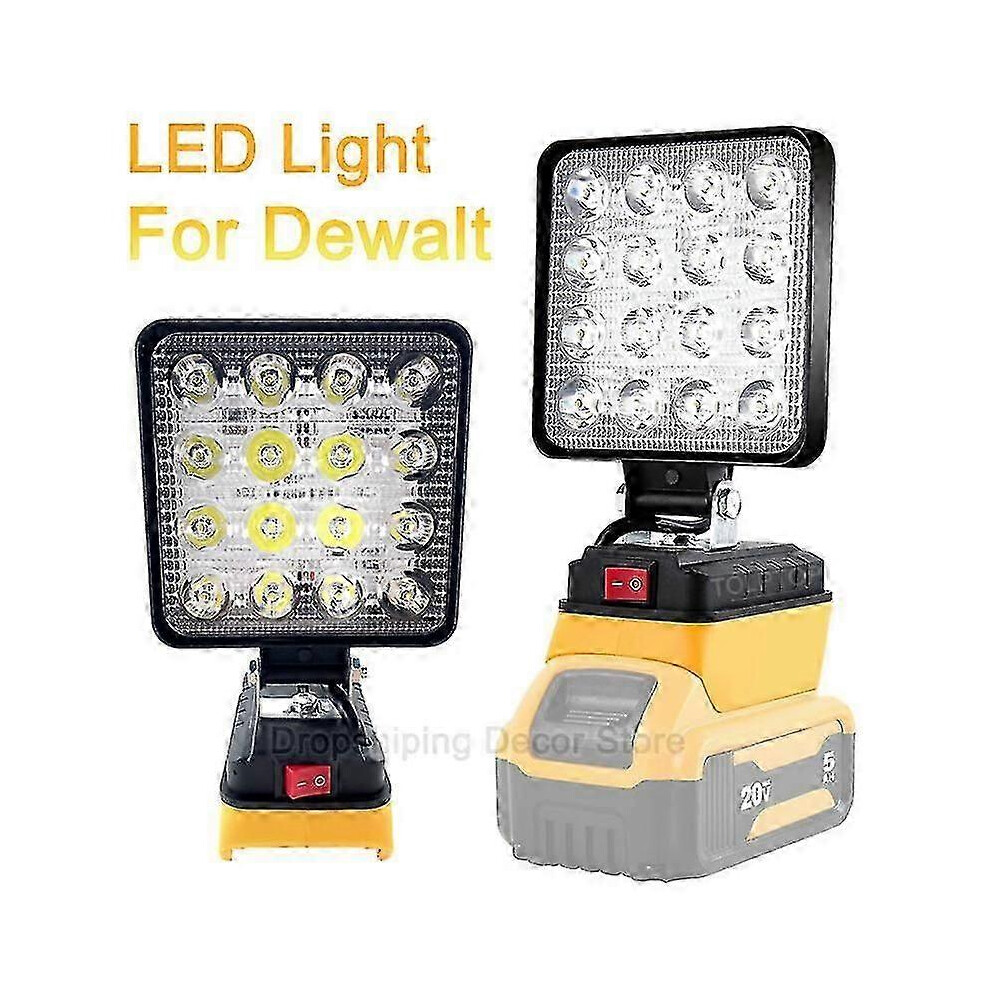 Compatible With Dewalt 18V 20V Lithium Battery Cordless Led Work Lights Outdoor Lighting Work Lamp Camping Emergency Flood Light Flashlight 3319403581069