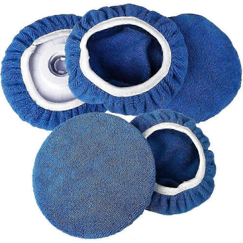 Manicotti lucidanti in microfibra per auto, 5 pezzi (blu scuro, 5"-6")