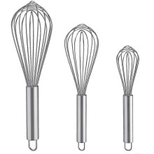 Fouet à main en acier inoxydable, batteur compatible pour mélanger, battre et remuer - Lot de 3