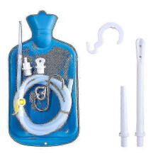 Enema Kit Enema Bag Long Silicone Hose 5 Multi-size Reusable Tips Controlled Water Flow compatible with Colon Detox Cleanse Enemas