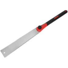 Sega a mano a doppio taglio, impugnatura con lama a doppio filo, compatibile con utensili da taglio per la lavorazione del legno.