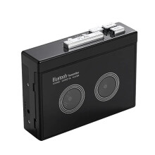 Schwarzer Retro-Stereo-Kassettenspieler Walkman mit automatischer Rücklauffunktion und Bluetooth
