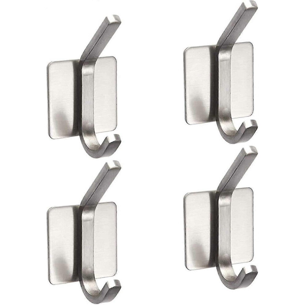 4 Pieces Of Adhesive Hook, Stainless Steel Waterproof And Rust-Proof Home Gift 3754400179947