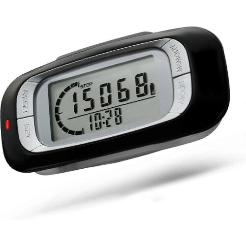 Portable 3d Pedometer compatible with Walking - Clip-on With Data Storage